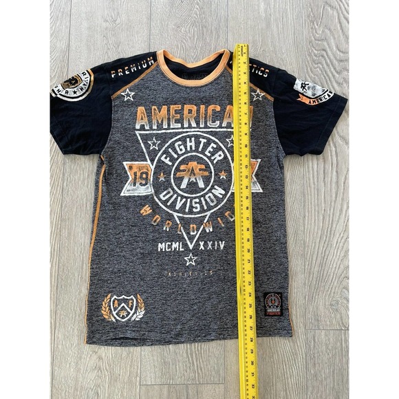 American Fighter Division Shirt Adult Large Gray Short Sleeve Men performance - Picture 4 of 7
